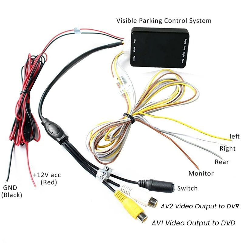 Hot Universal Car Camera Switch, 360 Degree Reverse Camera, 4 Way Converter, Control Box Supplier