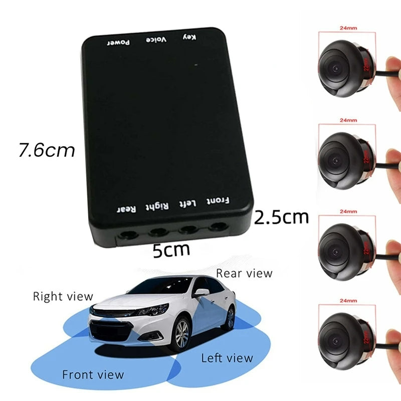 Hot Universal Car Camera Switch, 360 Degree Reverse Camera, 4 Way Converter, Control Box Supplier