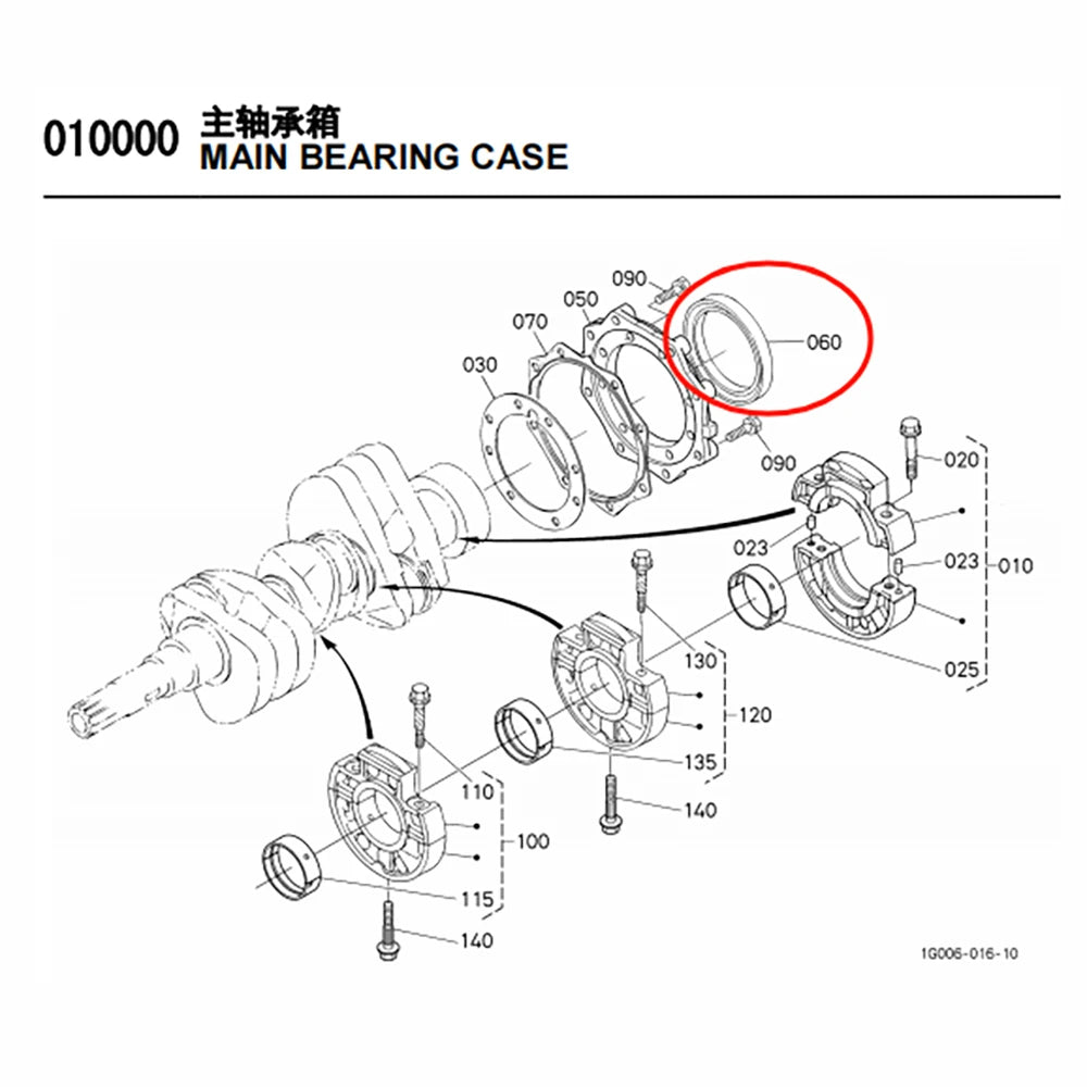 Applicable to Kubota engine parts D782 1G460-04460 crankshaft rear oil seal  High Quality Supplier