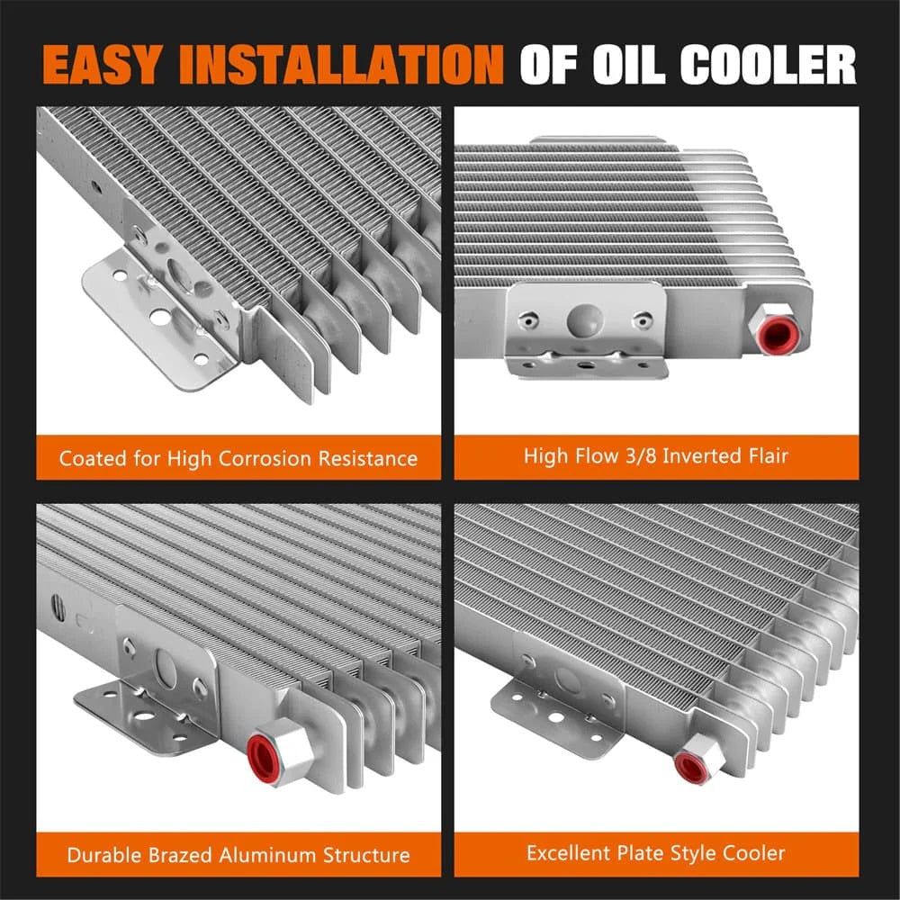 Low Pressure Drop Transmission Oil Cooler LPD47391 47391 40,000 GVW With Mounting Hardware