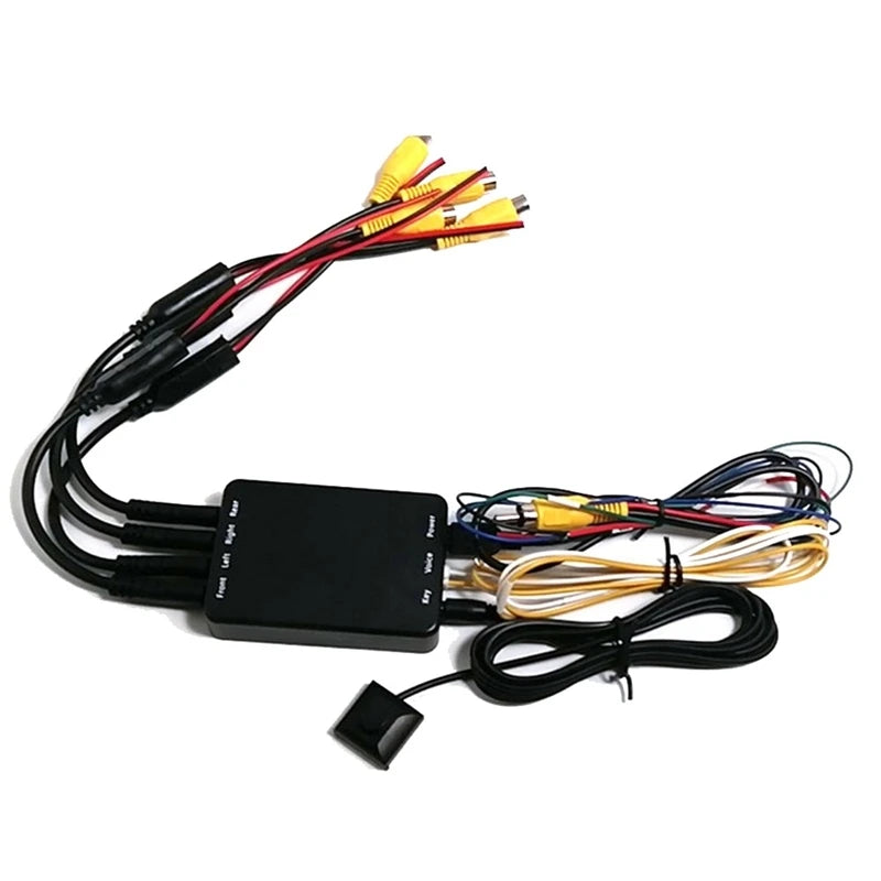 Hot Universal Car Camera Switch, 360 Degree Reverse Camera, 4 Way Converter, Control Box Supplier