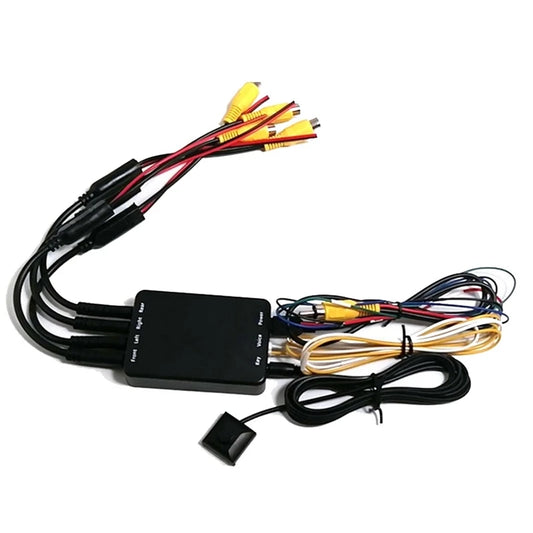 Hot Universal Car Camera Switch, 360 Degree Reverse Camera, 4 Way Converter, Control Box Supplier