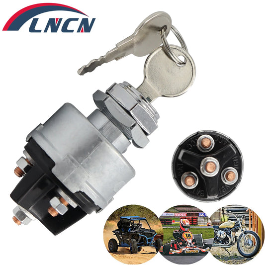 4-Position Universal Ignition Key Switch 12V, Acc/Off/IGN, Start For Tractor Forklift Tuning Truck Car Tools